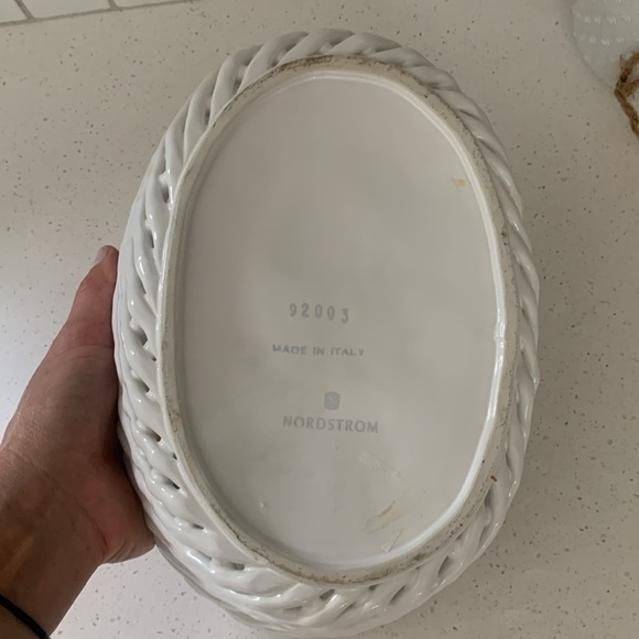 BEAUTIFUL VINTAGE ITALIAN MADE PORCELAIN‎ BASKET SIGNED - Picture 9 of 11